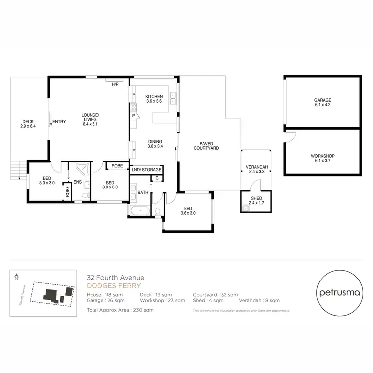 Floorplan of Homely house listing, 32 Fourth Avenue, Dodges Ferry TAS 7173
