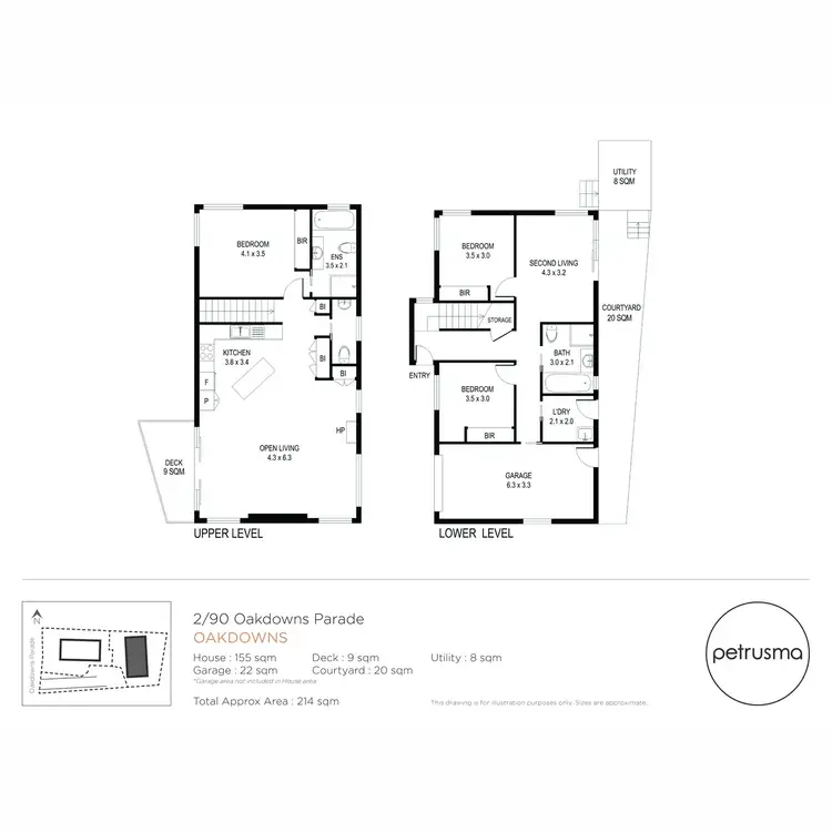 Floorplan of Homely unit listing, 2/90 Oakdowns Parade, Oakdowns TAS 7019