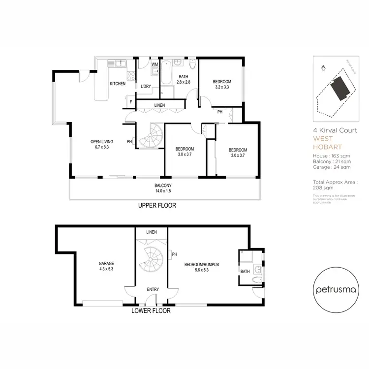 Floorplan of Homely house listing, 4 Kirval Court, West Hobart TAS 7000