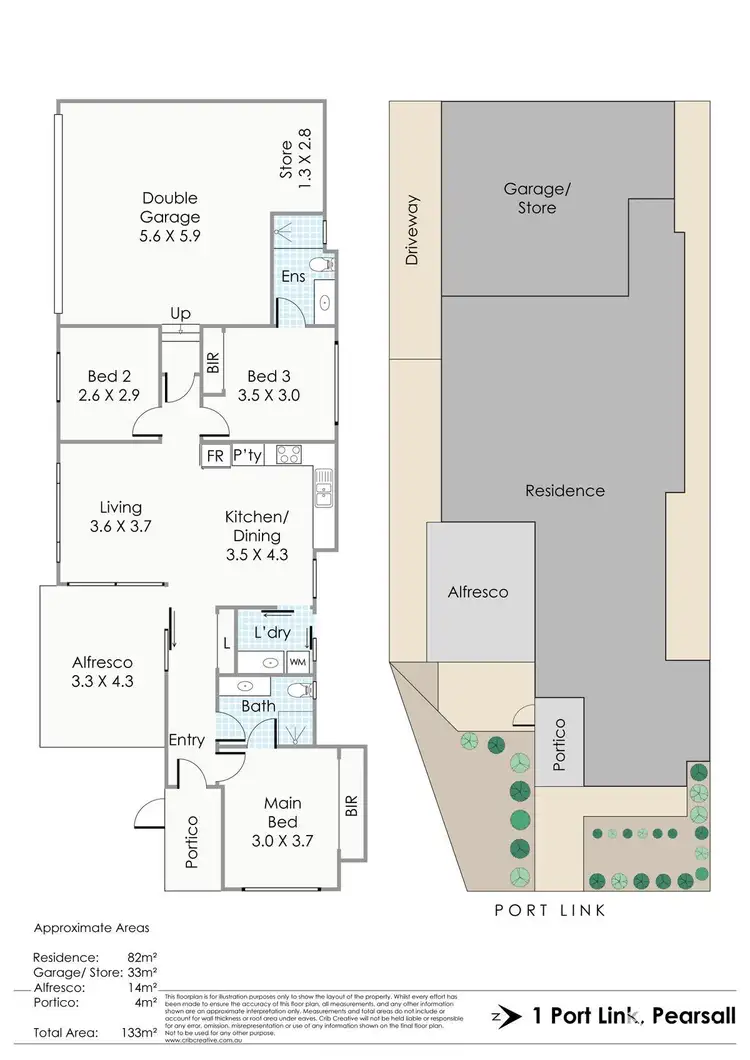 Floorplan of Homely house listing, 1 Port Link, Pearsall WA 6065