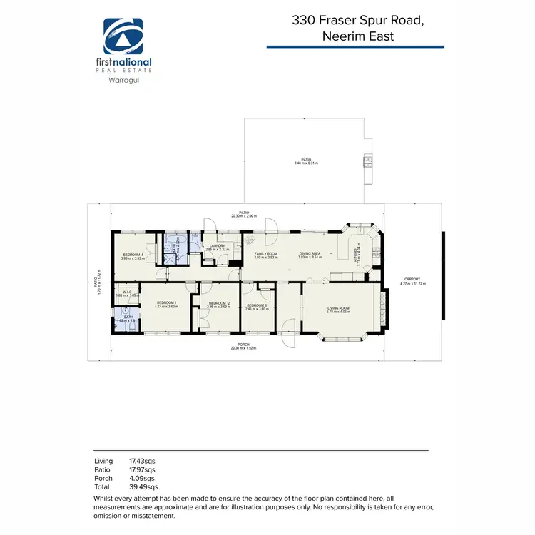 Floorplan of Homely rural property listing, 330 Fraser Spur Road, Neerim East VIC 3831