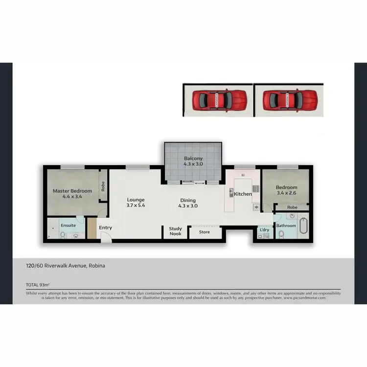 Floorplan of Homely apartment listing, 120/60 Riverwalk Avenue, Robina QLD 4226