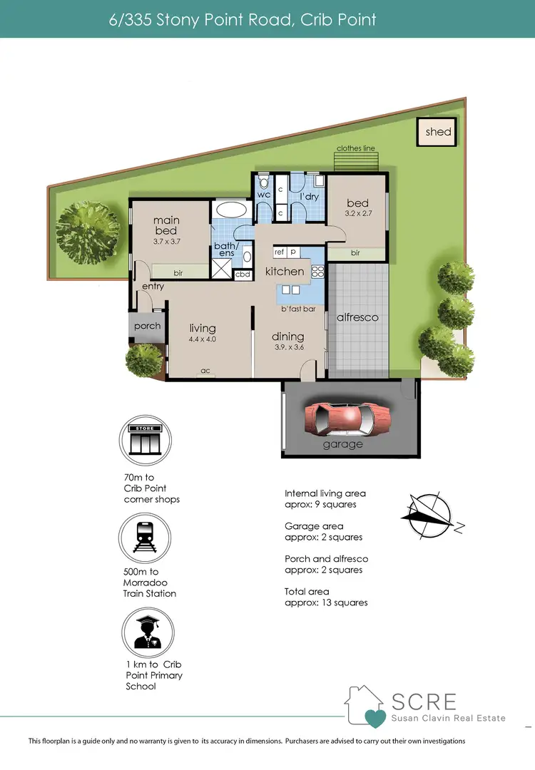 Floorplan of Homely unit listing, 6/335 Stony Point Road, Crib Point VIC 3919