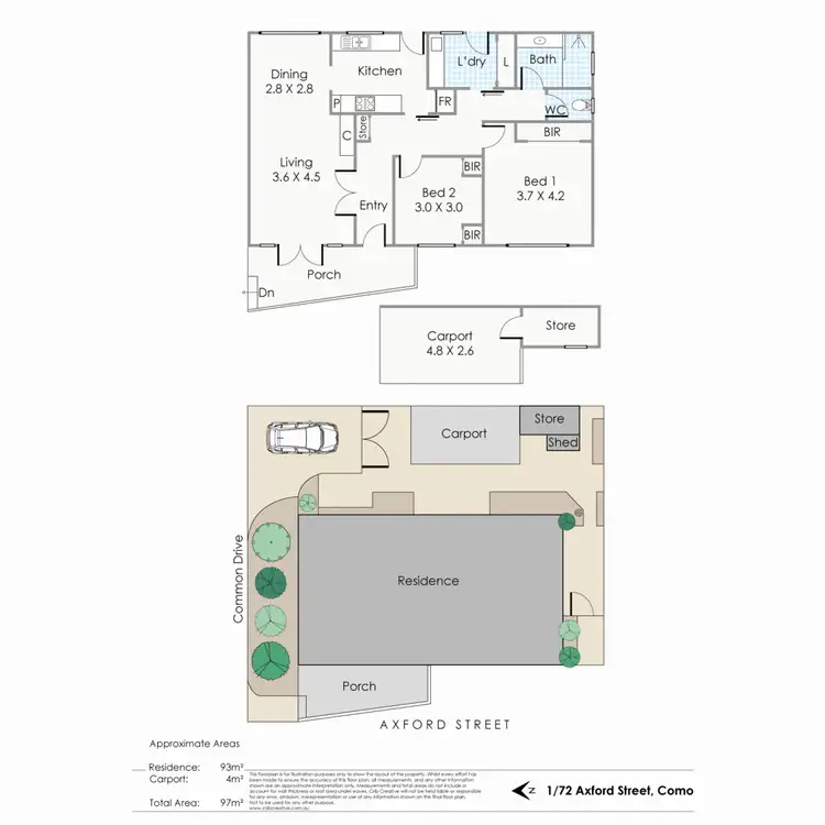 Floorplan of Homely house listing, 1/72 Axford Street, Como WA 6152
