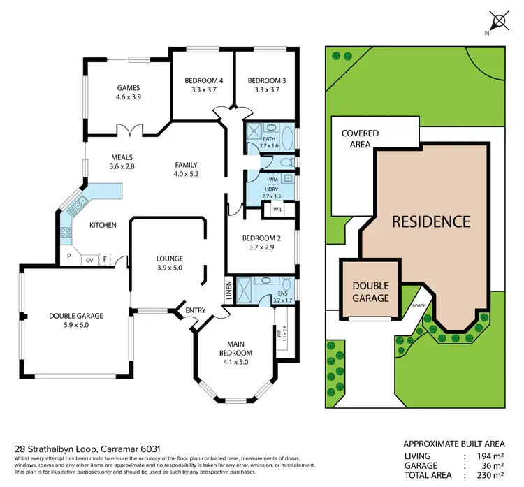 Floorplan of Homely house listing, 28 Strathalbyn Loop, Carramar WA 6031