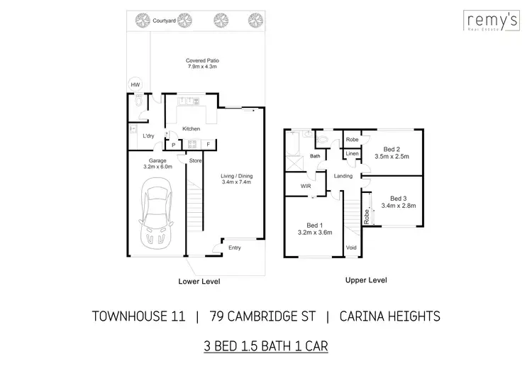 Floorplan of Homely townhouse listing, 11/79 Cambridge Street, Carina Heights QLD 4152