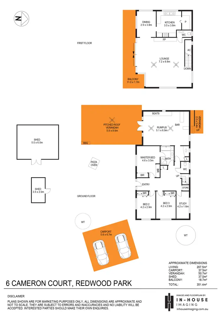 Floorplan of Homely house listing, 6 Cameron Court, Redwood Park SA 5097