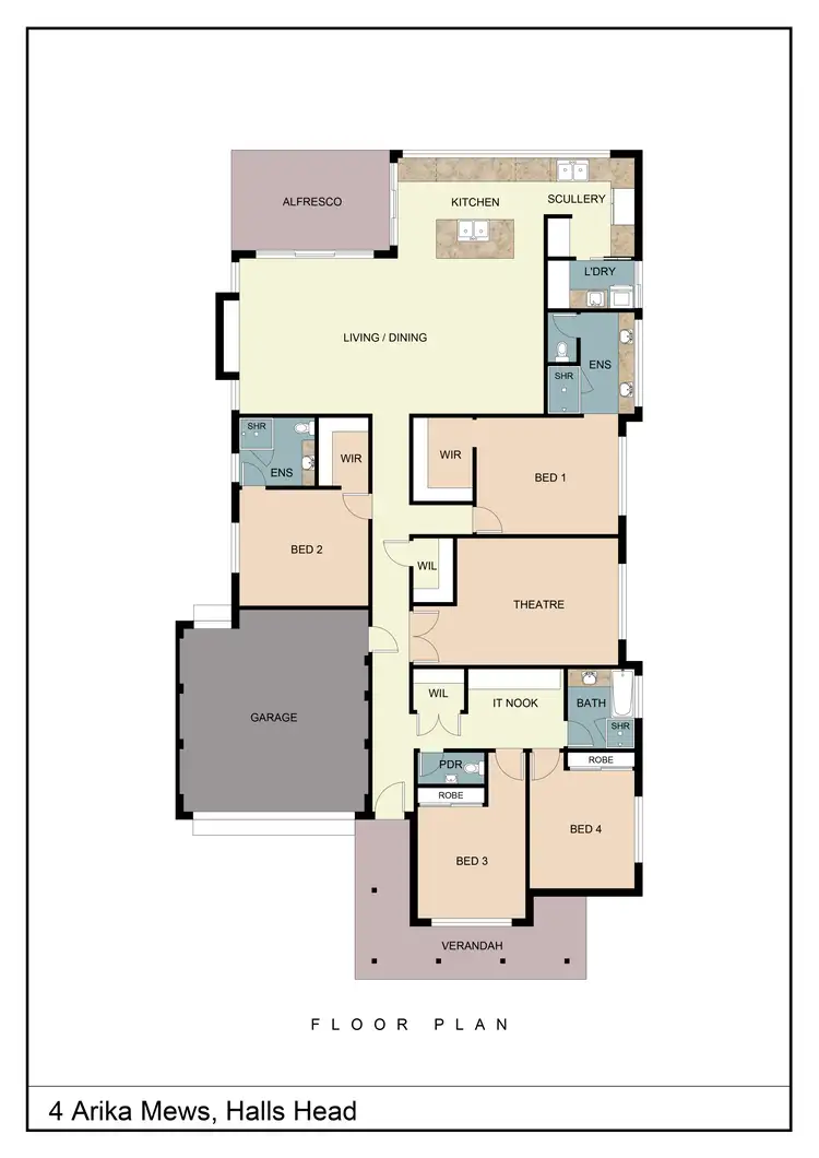 Floorplan of Homely house listing, 4 Arika Mews, Halls Head WA 6210
