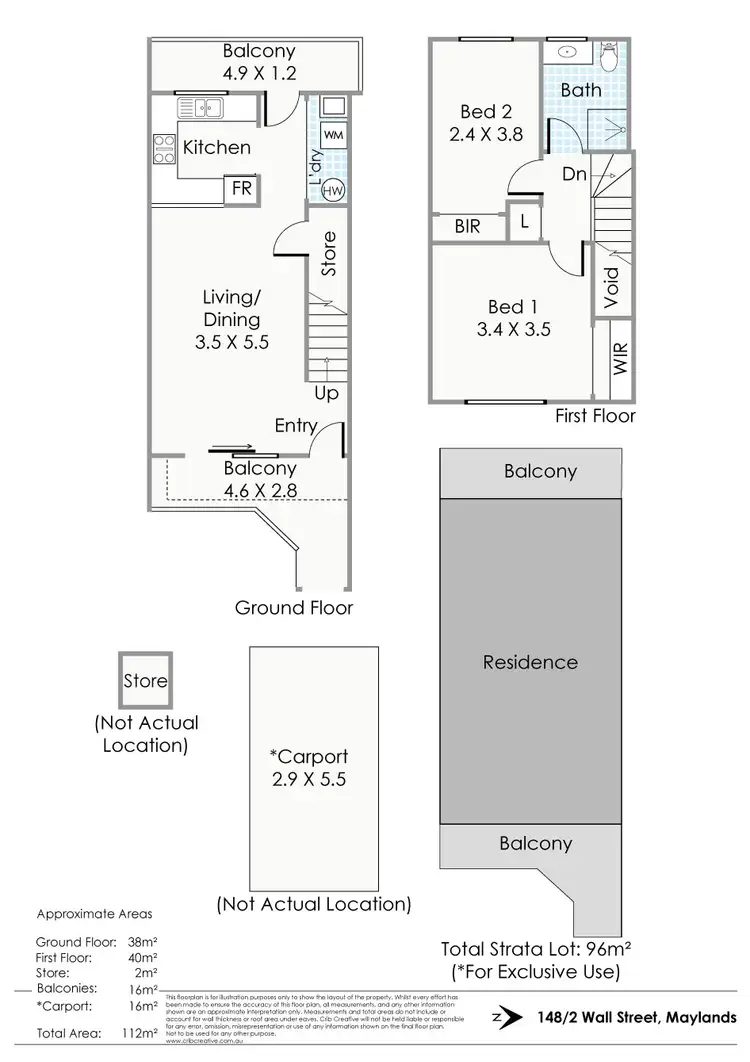 Floorplan of Homely apartment listing, 148/2 Wall Street, Maylands WA 6051