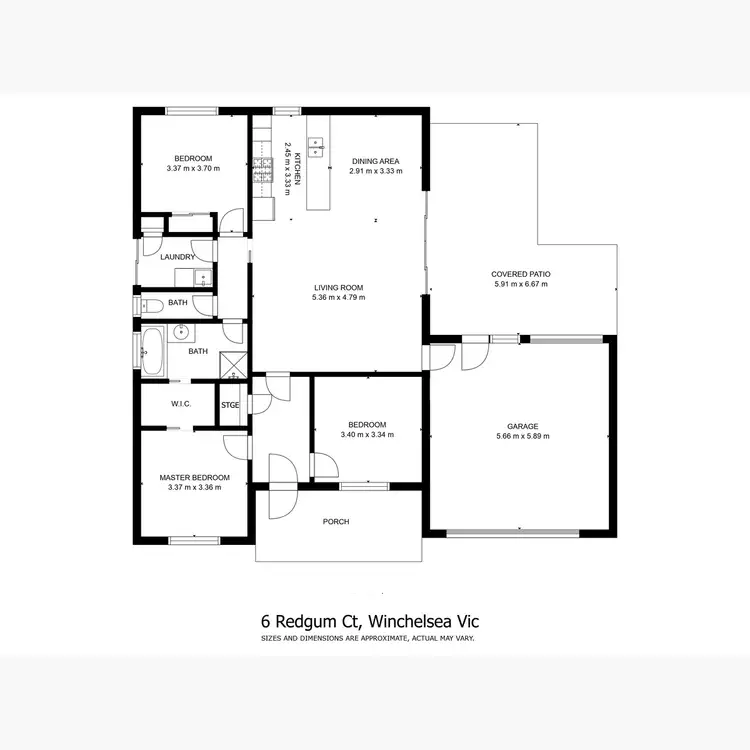 Floorplan of Homely retirement listing, 6 Redgum Court, Winchelsea VIC 3241