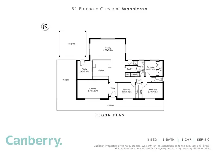 Floorplan of Homely house listing, 51 Fincham Crescent, Wanniassa ACT 2903