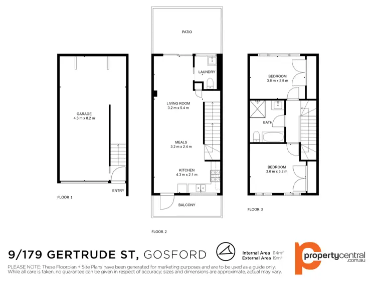 Floorplan of Homely townhouse listing, 9/179 Gertrude Street, Gosford NSW 2250