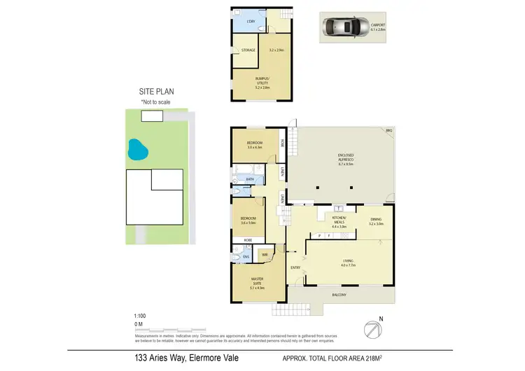 Floorplan of Homely house listing, 133 Aries Way, Elermore Vale NSW 2287