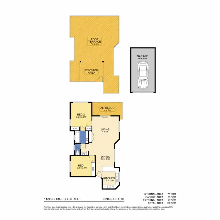 Floorplan of Homely unit listing, 11/33 Burgess Street, Kings Beach QLD 4551