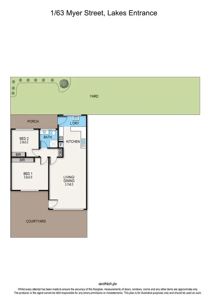 Floorplan of Homely apartment listing, 1/63 Myer Street, Lakes Entrance VIC 3909