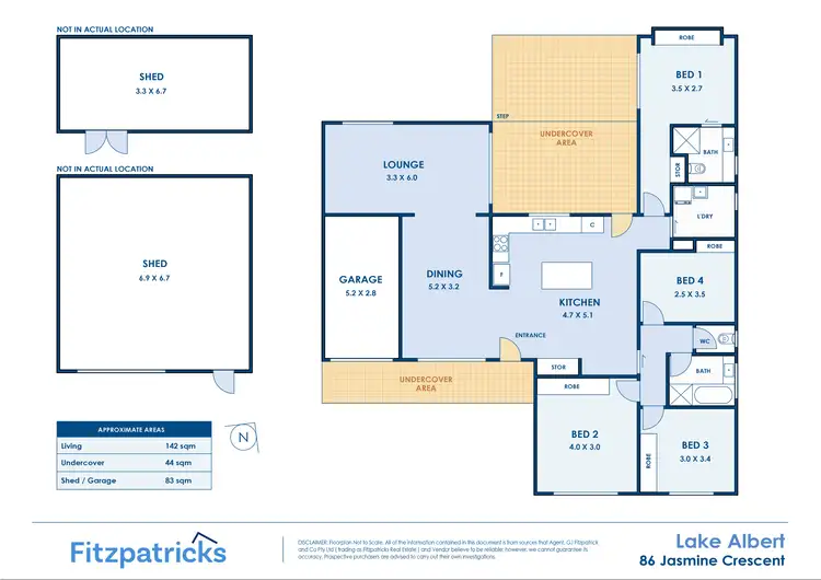 Floorplan of Homely house listing, 86 Jasmin Crescent, Lake Albert NSW 2650