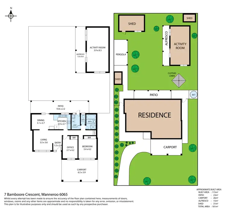 Floorplan of Homely house listing, 7 Bamboore Crescent, Wanneroo WA 6065