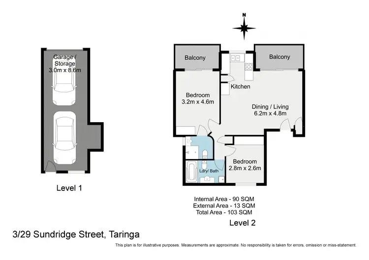 Floorplan of Homely unit listing, 3/29 SUNDRIDGE Street, Taringa QLD 4068