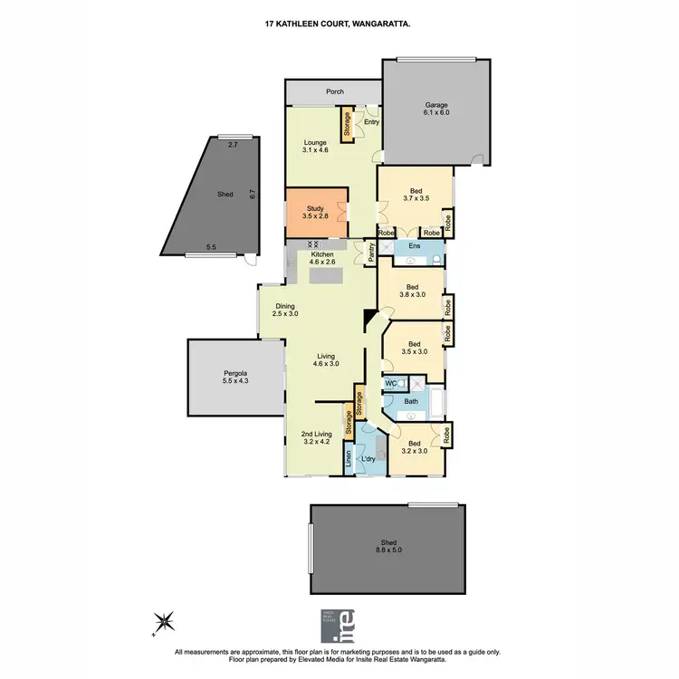 Floorplan of Homely house listing, 17 Kathleen Court, Wangaratta VIC 3677