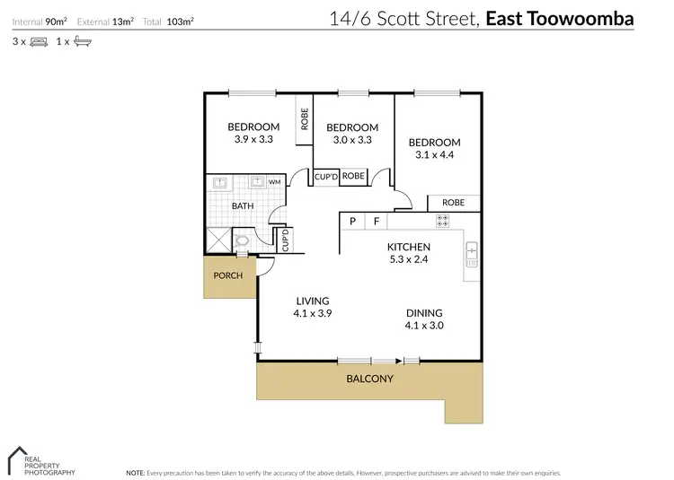 Floorplan of Homely unit listing, 14/6 Scott Street, East Toowoomba QLD 4350