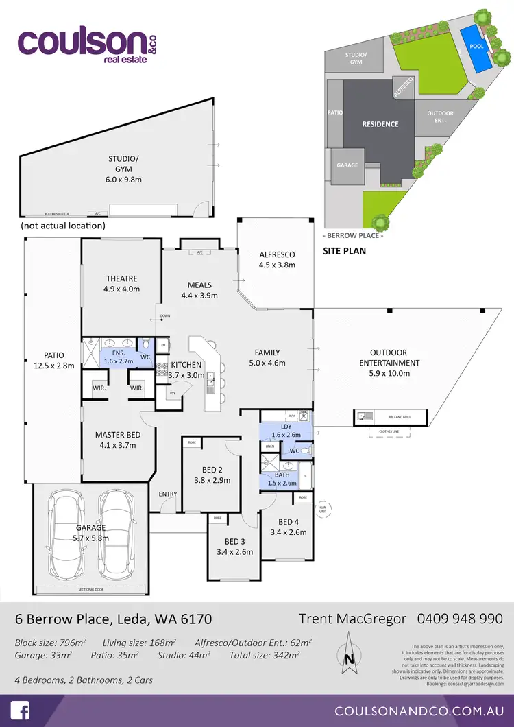 Floorplan of Homely house listing, 6 Berrow Place, Leda WA 6170