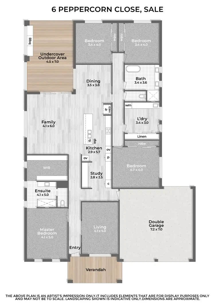Floorplan of Homely house listing, 6 Peppercorn Close, Sale VIC 3850