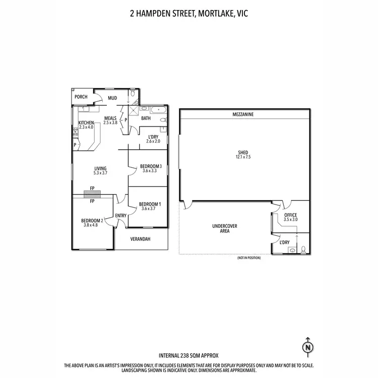 Floorplan of Homely house listing, 2 Hampden Street, Terang VIC 3264