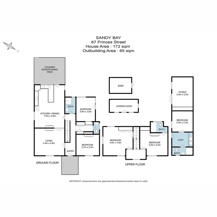 Floorplan of Homely house listing, 87 Princes Street, Sandy Bay TAS 7005