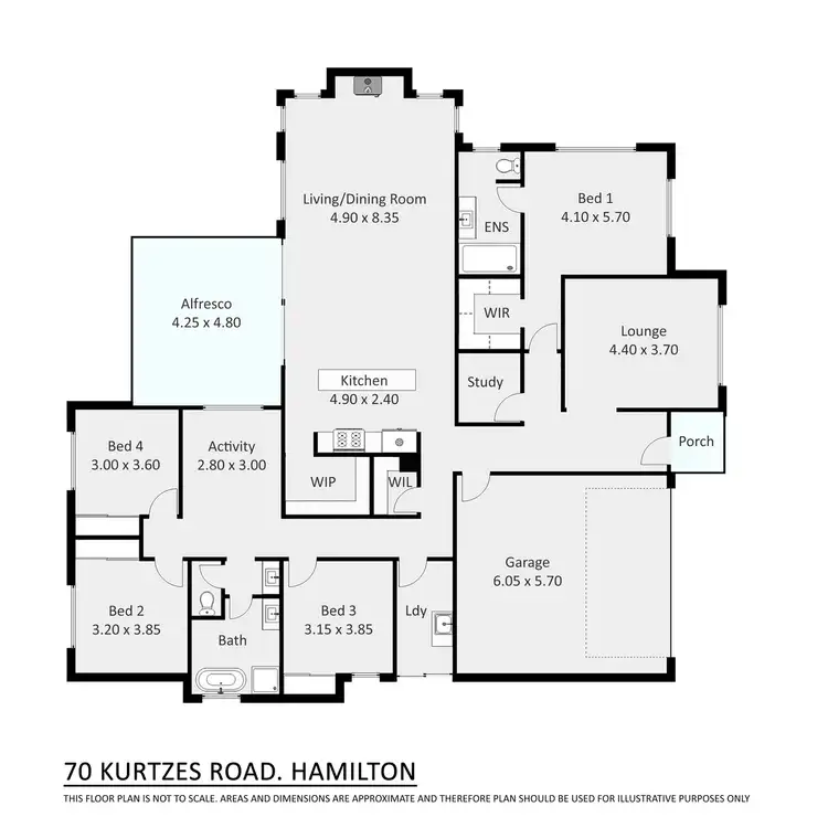 Floorplan of Homely house listing, 70 Kurtzes Road, Hamilton VIC 3300