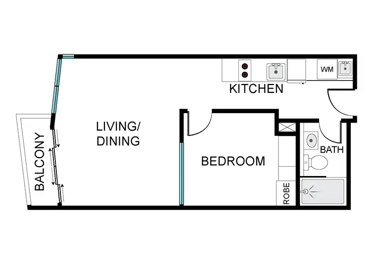 Floorplan of Homely unit listing, 205/959 Ann Street, Fortitude Valley QLD 4006
