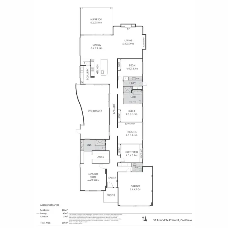 Floorplan of Homely house listing, 33 Armadale Crescent, Coolbinia WA 6050