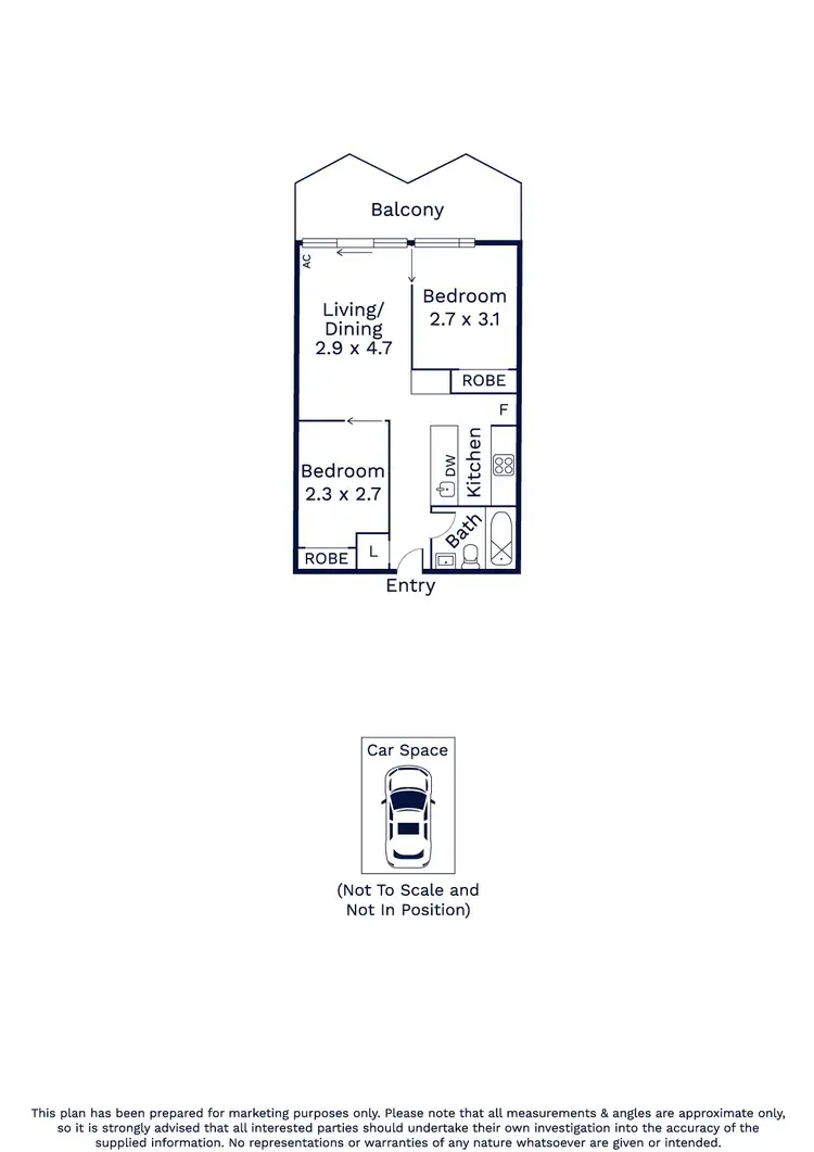 Floorplan of Homely apartment listing, 244/38 Mt Alexander Road, Travancore VIC 3032