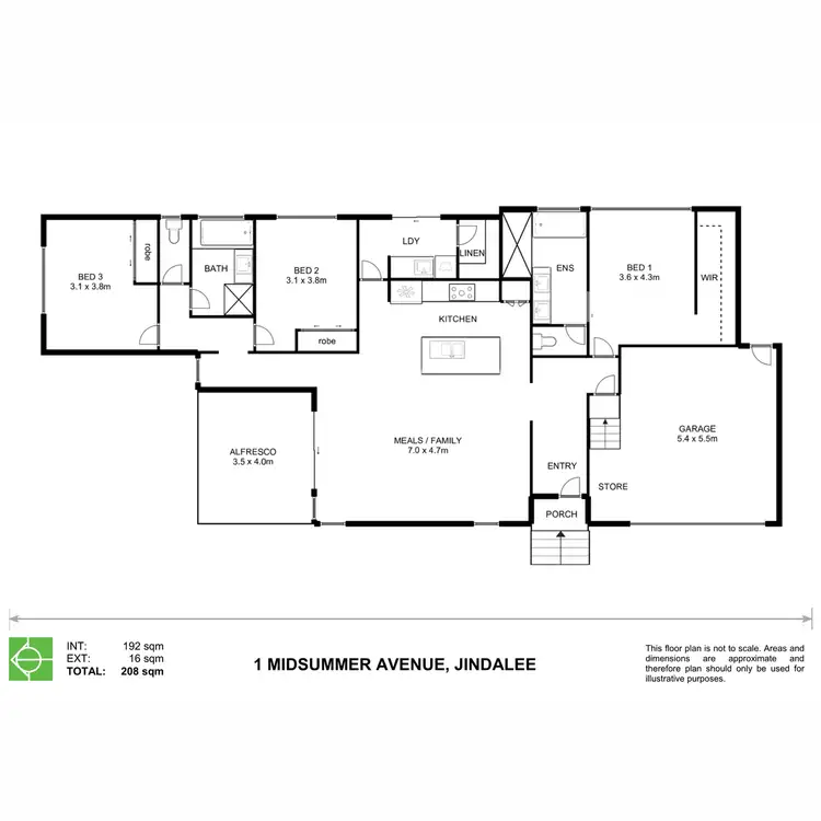 Floorplan of Homely house listing, 1 Midsummer Avenue, Jindalee WA 6036
