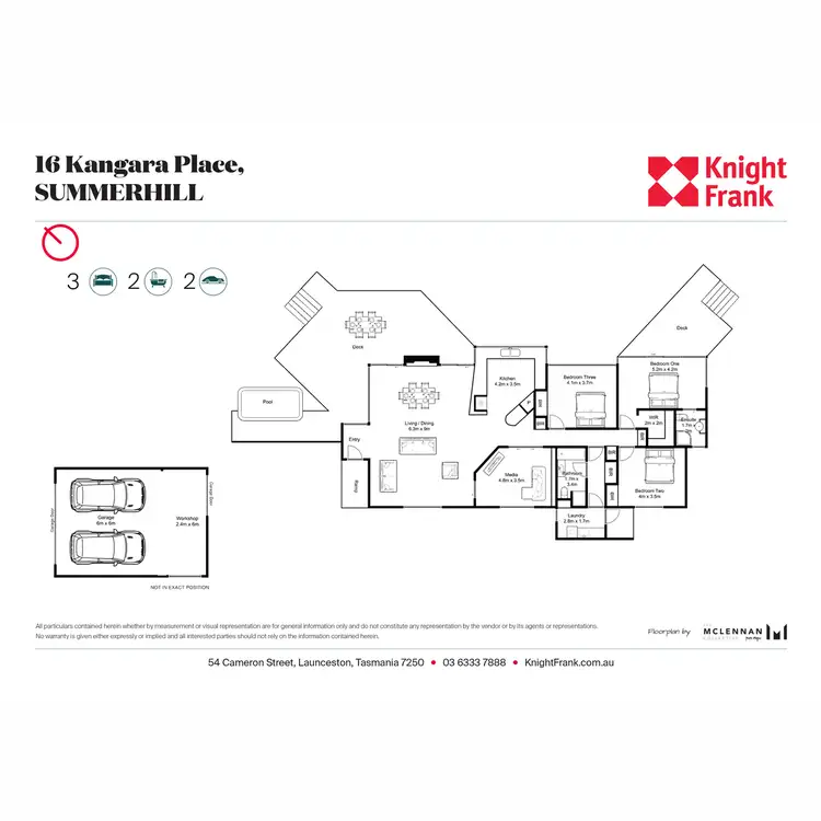 Floorplan of Homely house listing, 16 Kangara Place, Summerhill TAS 7250