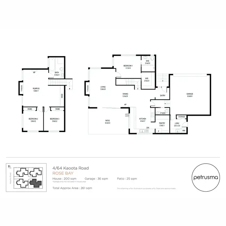 Floorplan of Homely unit listing, 4/64 Kaoota Road, Rose Bay TAS 7015