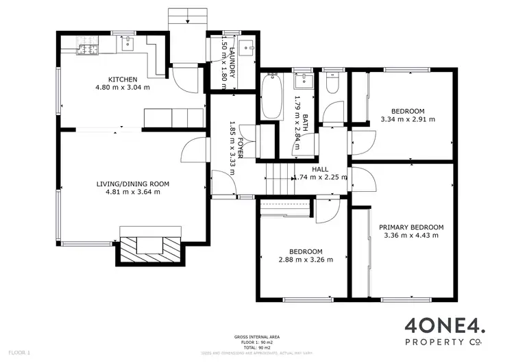 Floorplan of Homely house listing, 1/23 Dickson Street, Glenorchy TAS 7010