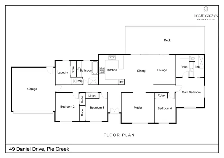 Floorplan of Homely house listing, 49 Daniel Drive, Pie Creek QLD 4570