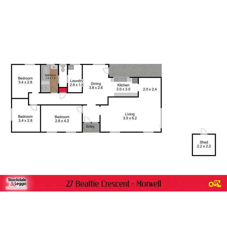 Floorplan of Homely house listing, 27 Beattie Crescent, Morwell VIC 3840
