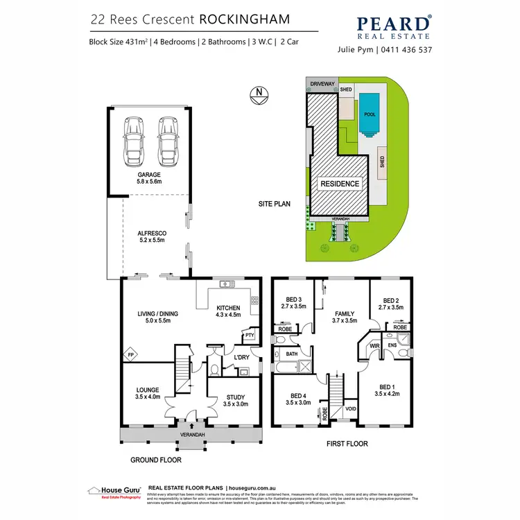 Floorplan of Homely house listing, 22 Rees Crescent, Rockingham WA 6168