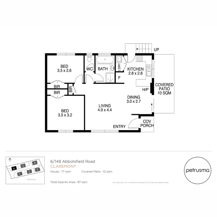 Floorplan of Homely unit listing, 6/148 Abbotsfield Road, Claremont TAS 7011