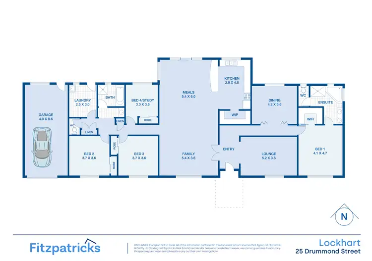 Floorplan of Homely house listing, 25 Drummond Street, Lockhart NSW 2656