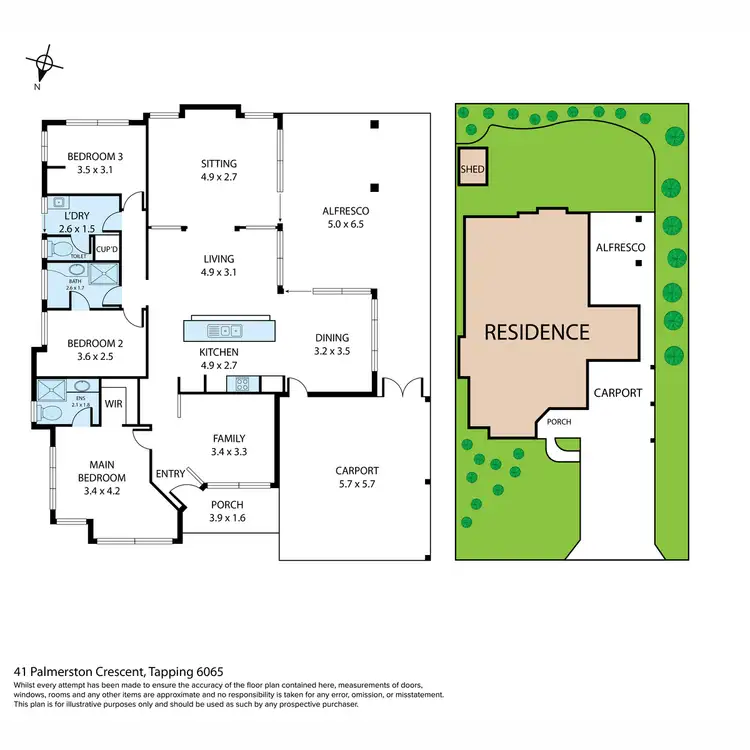 Floorplan of Homely house listing, 41 Palmerston Crescent, Tapping WA 6065