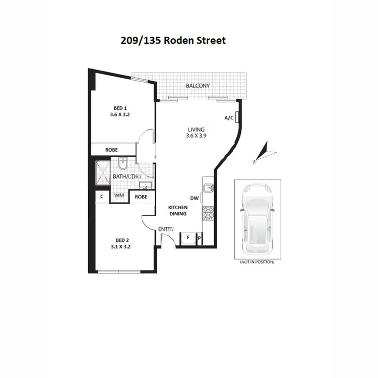 Floorplan of Homely apartment listing, 209/135-137 Roden Street, West Melbourne VIC 3003