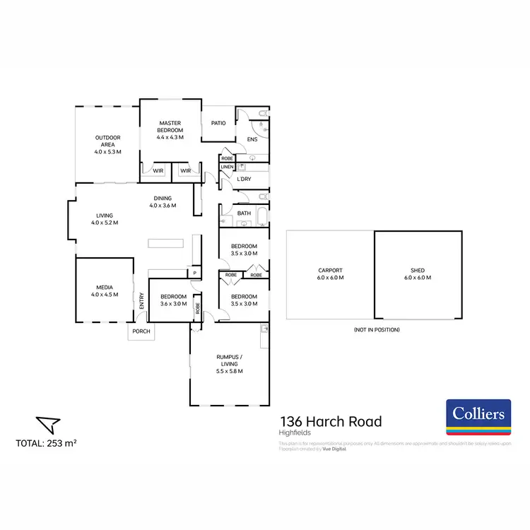 Floorplan of Homely house listing, 136 Harch Road, Highfields QLD 4352