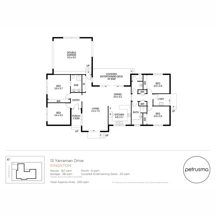 Floorplan of Homely house listing, 13 Yarraman Drive, Kingston TAS 7050