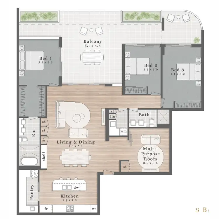 Floorplan of Homely apartment listing, 4102/219-221 Bloomfield Street, Cleveland QLD 4163