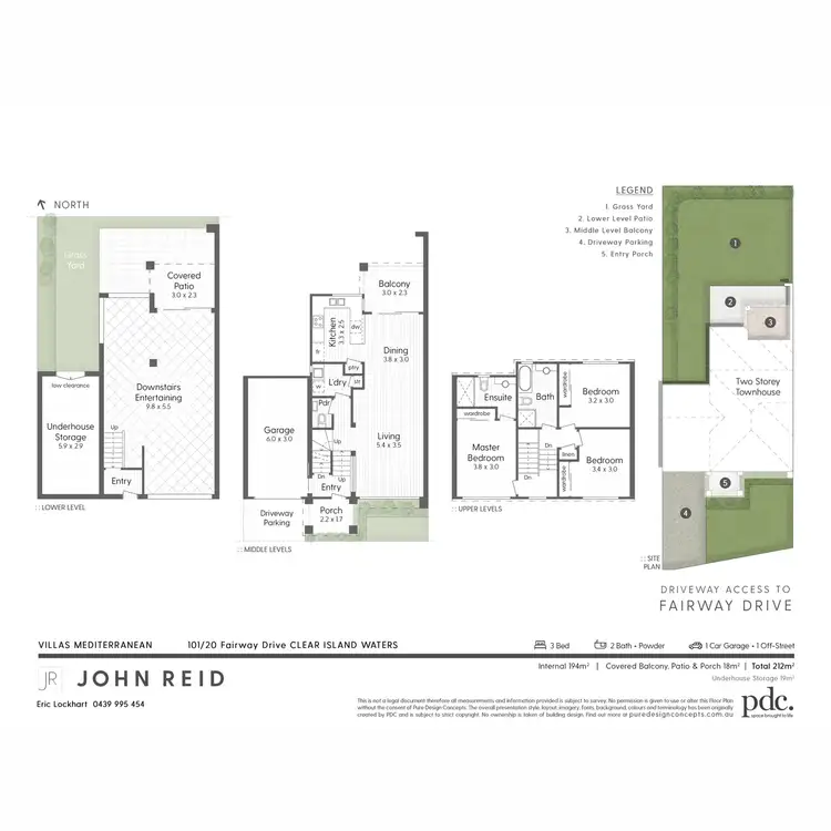Floorplan of Homely villa listing, 101/20 Fairway Drive, Clear Island Waters QLD 4226