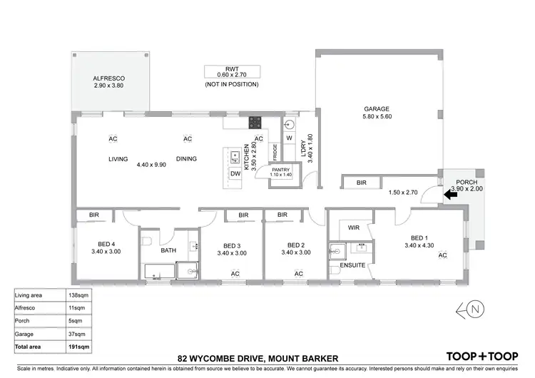 Floorplan of Homely house listing, 82 Wycombe Drive, Mount Barker SA 5251