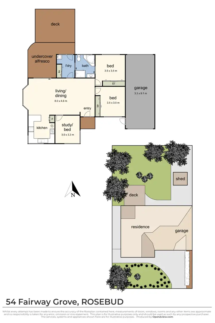 Floorplan of Homely house listing, 54 Fairway Grove, Rosebud VIC 3939