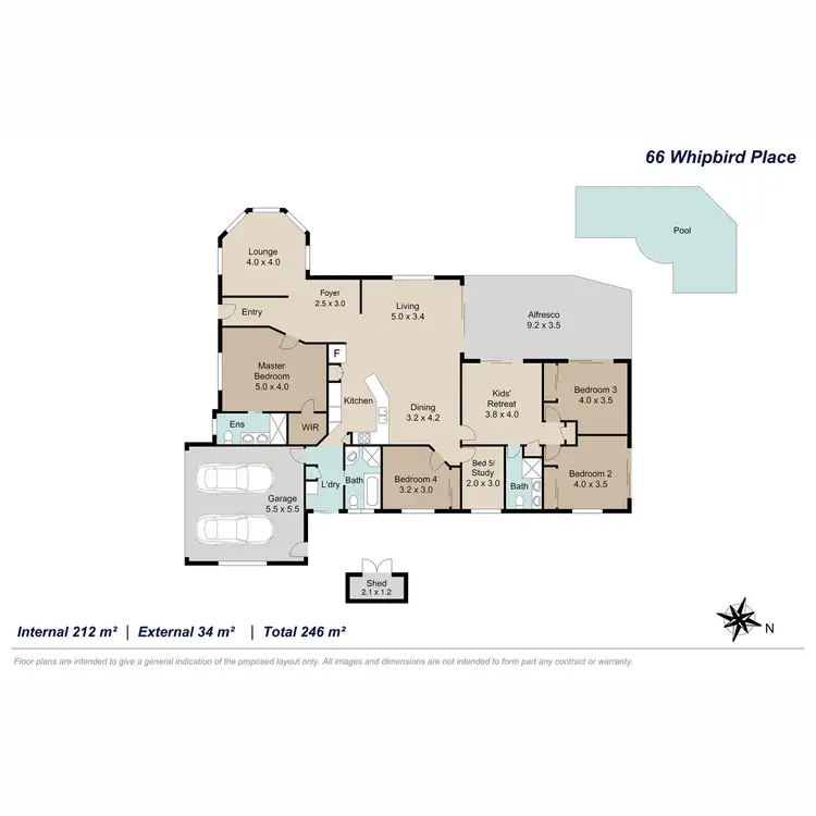 Floorplan of Homely house listing, 66 Whipbird Place, Aspley QLD 4034